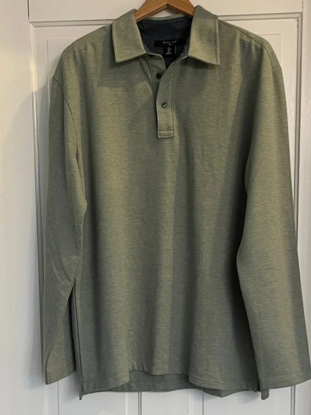 Mark Law Classic Olive Long Sleeve Men’s Polo Shirt Size Large